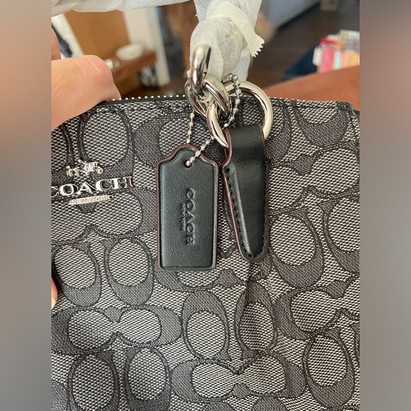 Coach F36719 Mini Christie Carryall with Pleats in Silver/Black Smoke/Black - Picture 5 of 14